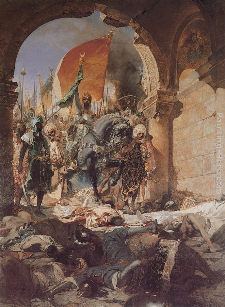 The Entry of Mahomet II into Constantinople painting - Benjamin Jean Joseph Constant The Entry of Mahomet II into Constantinople art painting